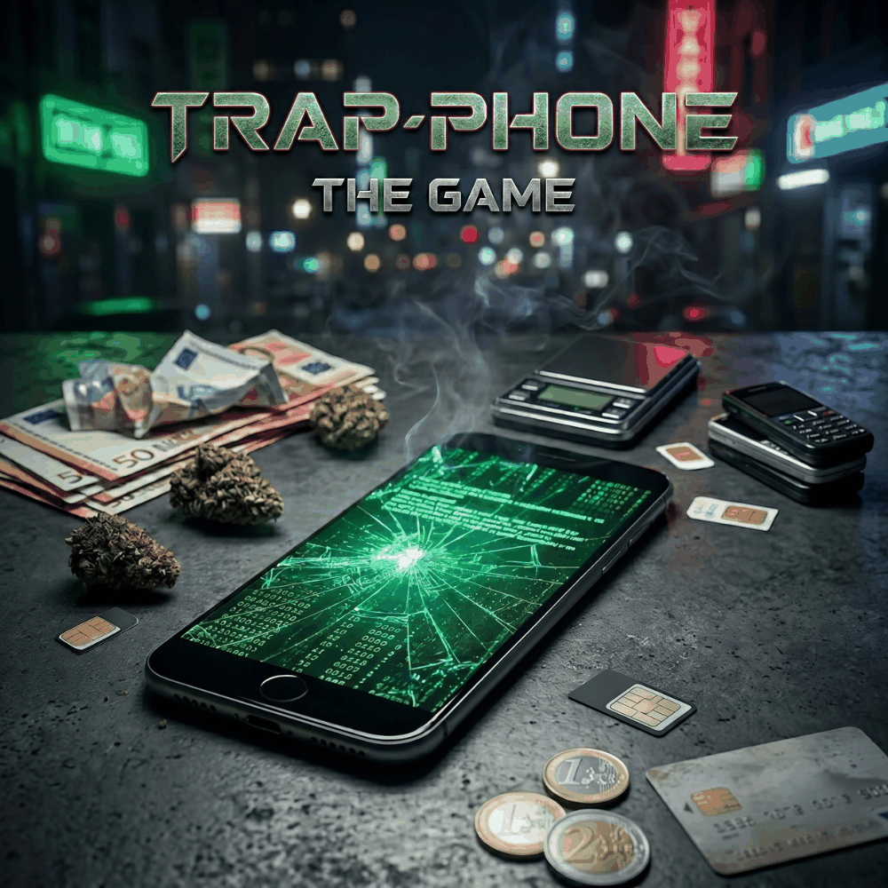 TrapPhone Game Cover Art – Dealer Tycoon Smartphone Simulator