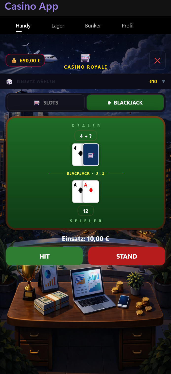 TrapPhone Casino App – Blackjack und Slots